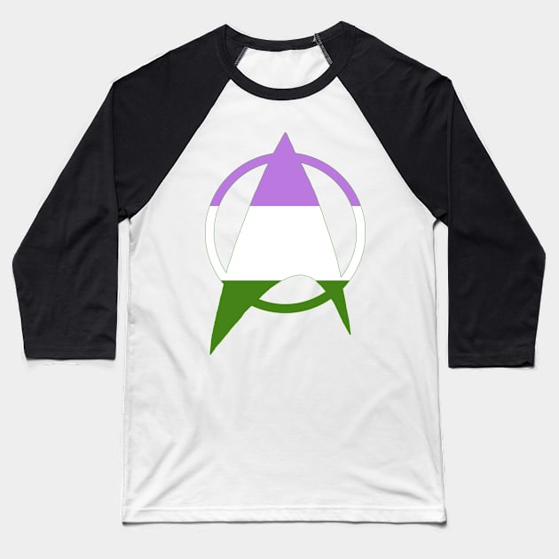 Genderqueer Starfleet Pride Baseball T-Shirt by EmceeFrodis